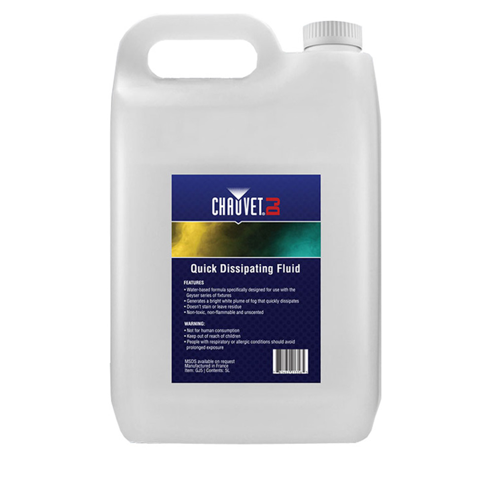 Chauvet DJ QDF5 Fast Dissipating Fog Fluid container for atmospheric machines and effects.