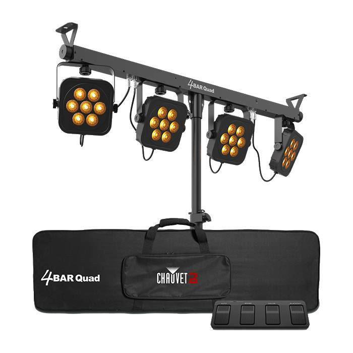 Chauvet 4BAR Quad 4 x Quad (RGBA) LED Par Bar 28 x 3.5 Watt - Wireless Controller Case - B Stock