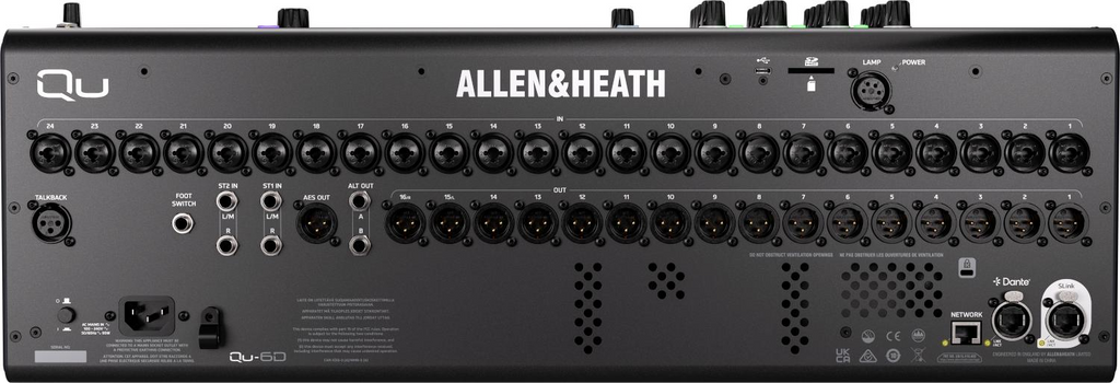 Allen & Heath QU-6D Digital Mixing Console w/Dante