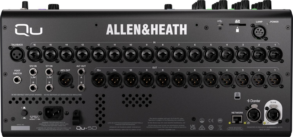 Allen & Heath QU-5D Digital Mixing Console w/Dante