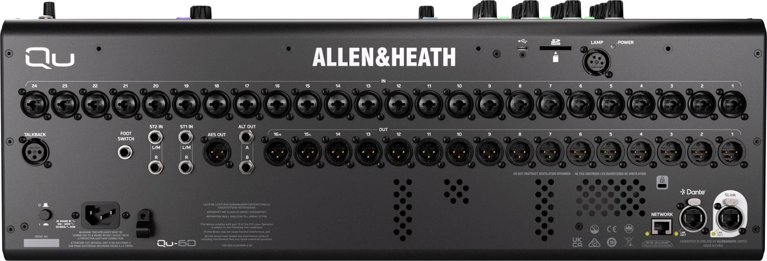 Allen & Heath QU-6D Digital Mixing Console w/Dante