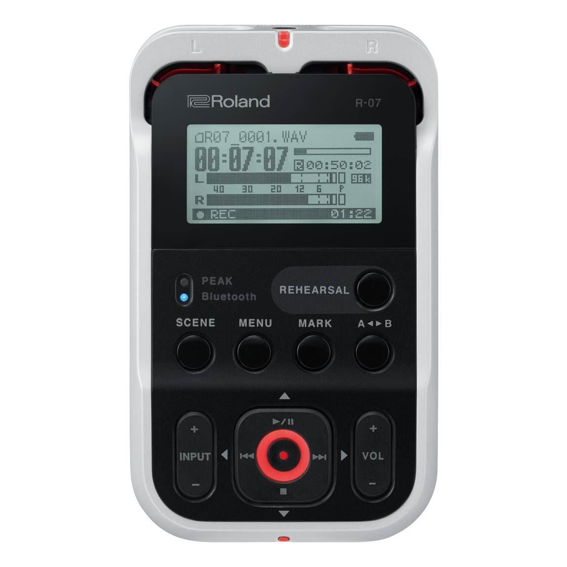 Roland R-07 High Resolution Audio Recorder in White (R07-WH)