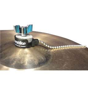 ProMark R22 Cymbal Rattler accessory attached to a cymbal, used for creating rhythmic rattling sounds during drumming.