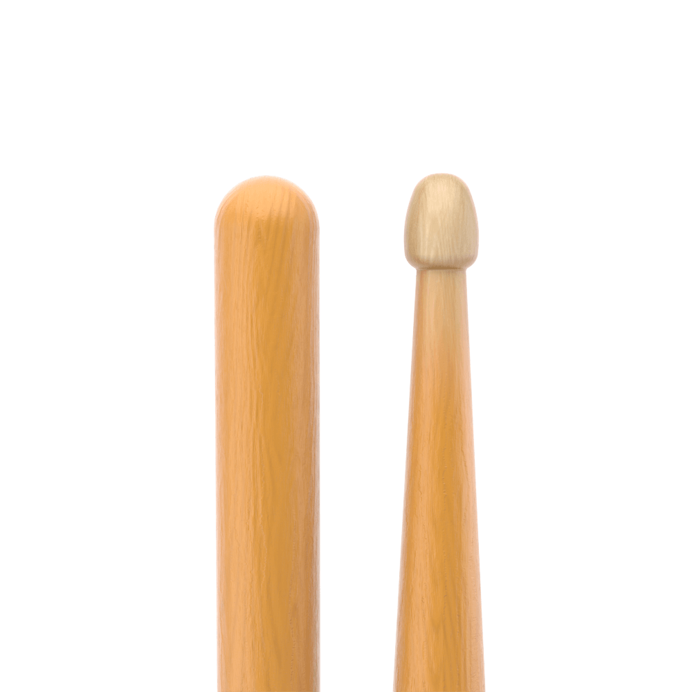 ProMark Rebound 2B ActiveGrip drumsticks with hickory shaft and acorn tips, featuring clear ActiveGrip for secure handling.