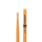 ProMark Rebound 5A ActiveGrip drumsticks with Hickory shaft and Acorn tip, shown with a clear finish and textured grip.