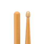 Promark Rebound 5B ActiveGrip drumsticks with hickory handle and acorn tips, shown in clear view for drumming performance.