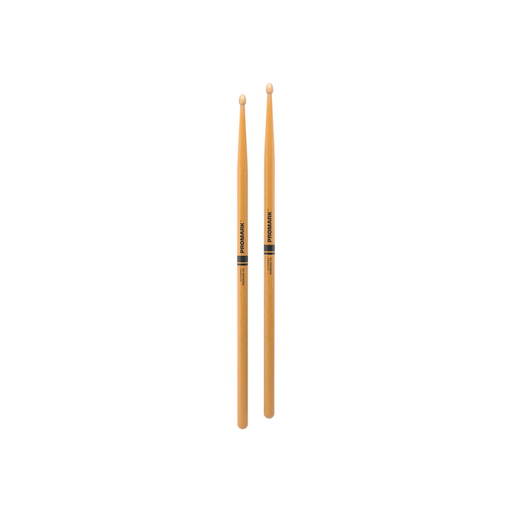 ProMark Rebound 7A ActiveGrip drumsticks with hickory shaft and acorn tip, designed for drummers and percussionists.