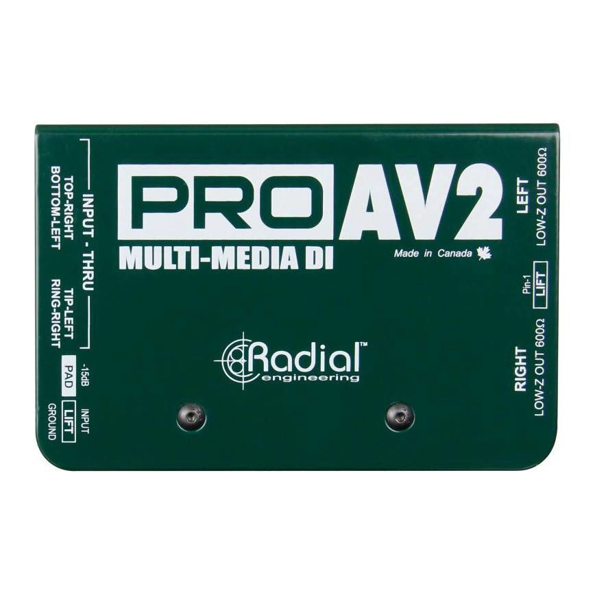 Radial ProAV2 Stereo Passive Multimedia DI Box