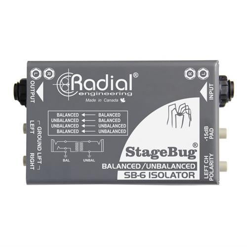 Radial StageBug SB6 Passive Stereo Line Isolator