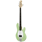 Sterling by Music Man Ray2 StingRay bass guitar in Misty Green with amaranth fingerboard and classic design.