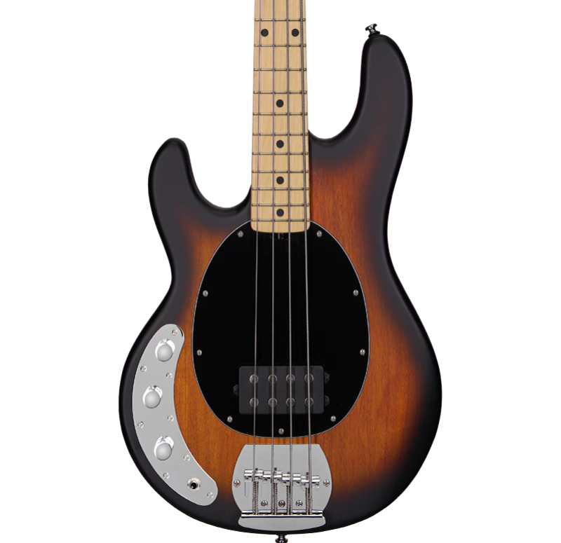 Sterling by Music Man Stingray 4 with Maple Neck - Left Handed - Vintage Sunburst