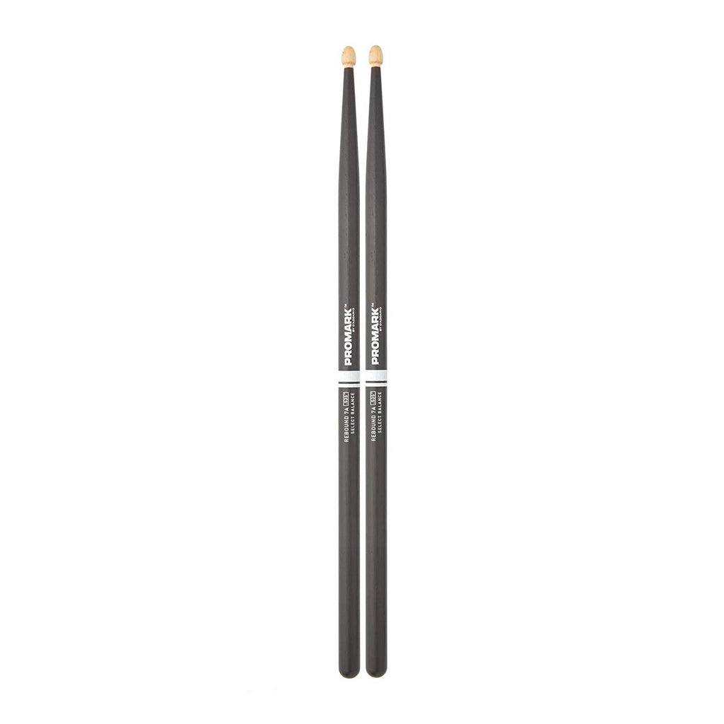 Promark Rebound 7A Drumsticks - Hickory Acorn Wood Tip in Gray