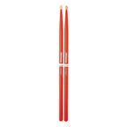 Promark Rebound 7A Drumsticks - Hickory Acorn Wood Tip in Orange