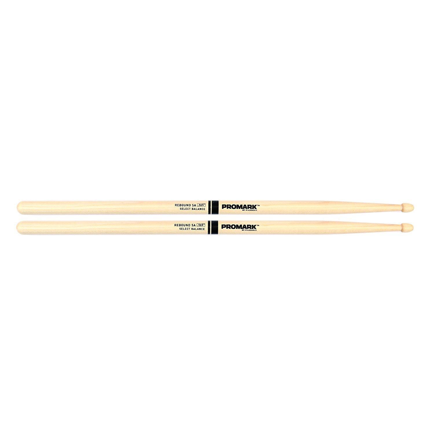 Promark Rebound 5A Drumsticks - Hickory Acorn Wood Tip