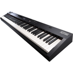 Roland RD-08 stage piano keyboard with black keys and control knobs, designed for live performance and stage use.