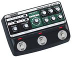 BOSS RE202 Space Echo guitar effects pedal with control knobs and input/output jacks, designed for echo and reverb effects.