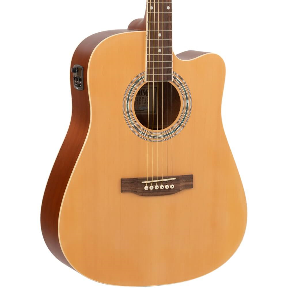 Redding RED50CE Dreadnought Cutaway Acoustic/Electric Guitar - Natural Gloss