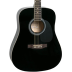 Redding RED50 Drednought Acoustic Guitar Pack with Tuner - Black
