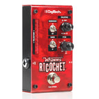 Digitech Ricochet Pitch Shift Guitar Effects Pedal with footswitch and control knobs for versatile sound modulation.