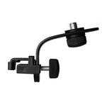 Earthworks RM3 Drum Rim Mount microphone accessory attached to a drum, designed for DM17 microphone for secure mounting.