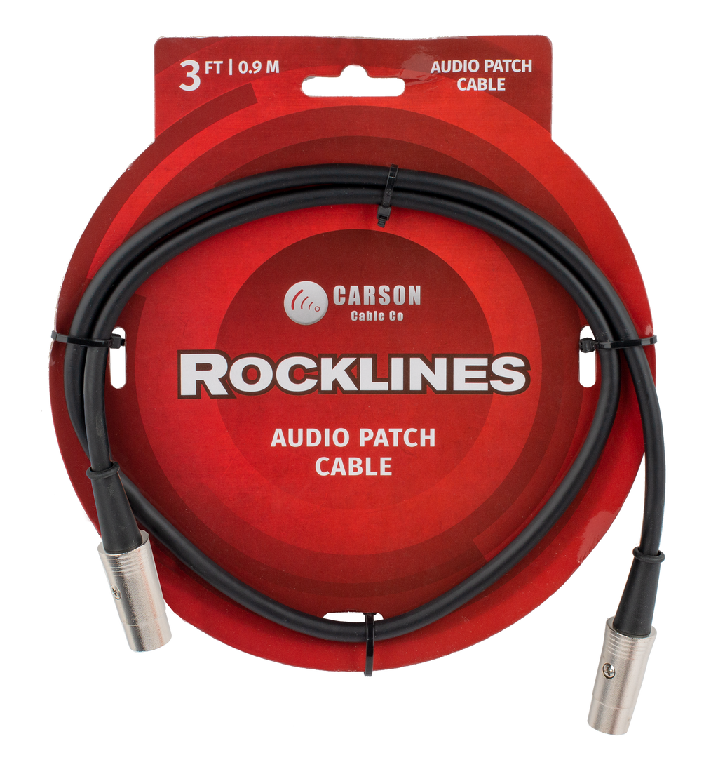 Carson RMD03 Rocklines Midi Cable in Black (3ft)