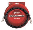 Carson RMD06 Rocklines Midi Cable in Black (6ft)