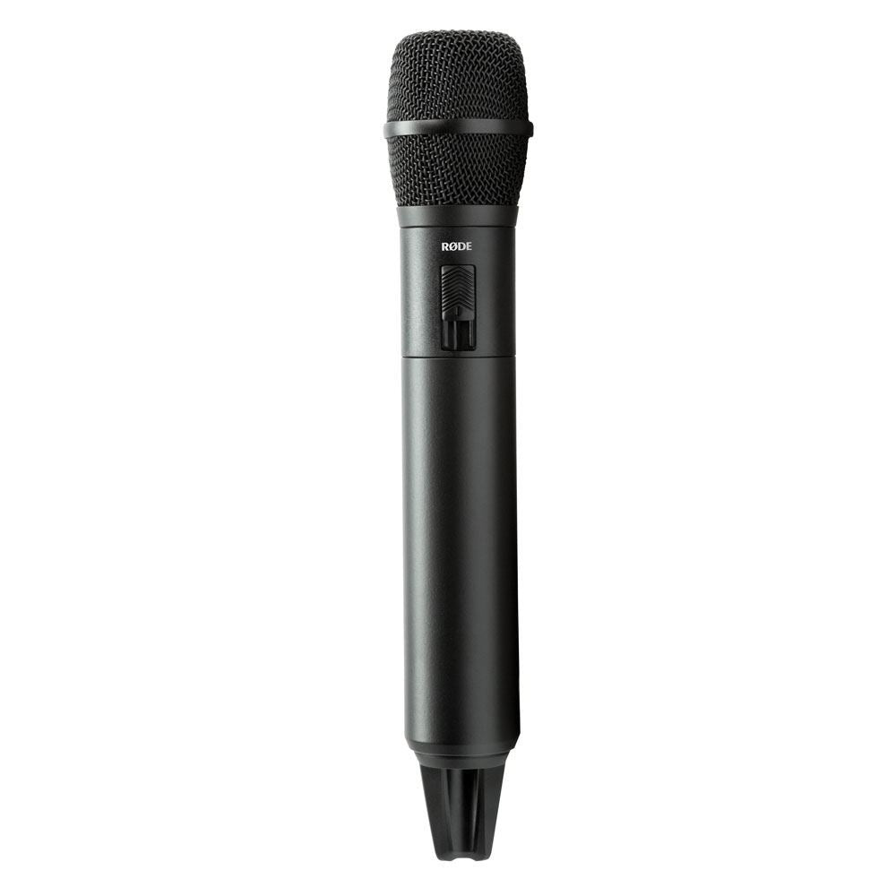 Rode TX-M2 condenser microphone with LB1 rechargeable battery, designed for live performance use.