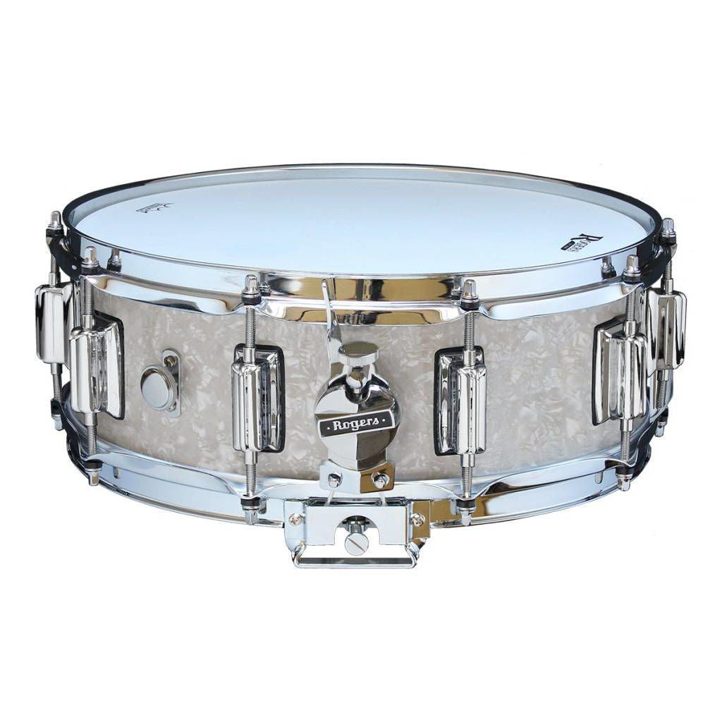 Rogers Dyna-Sonic Beavertail Series 14x5 Inch Snare Drum - White Marine Pearl