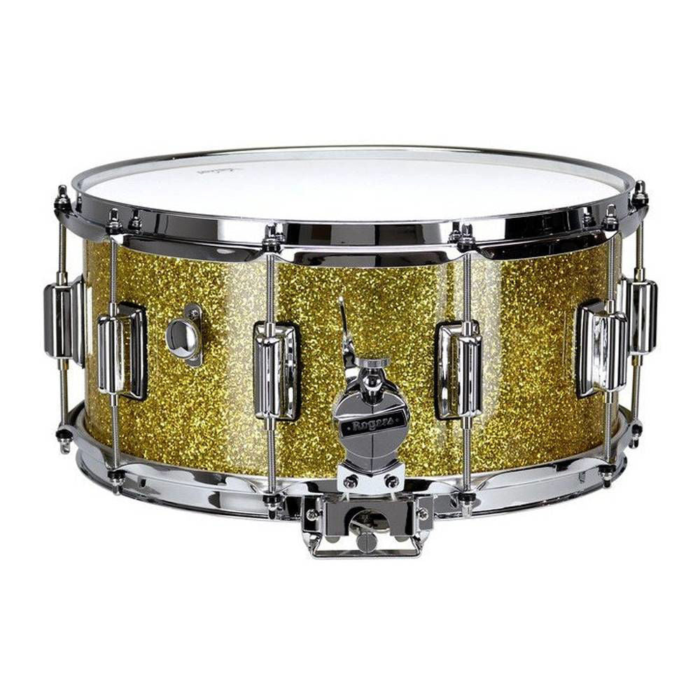 Rogers Dyna-Sonic Custom Series 14x6.5 Inch Snare Drum - Gold Sparkle Lacquer