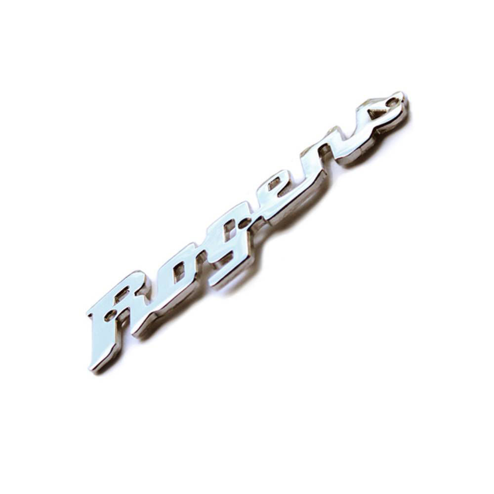 Rogers Script Logo Badge with Mounting Screws