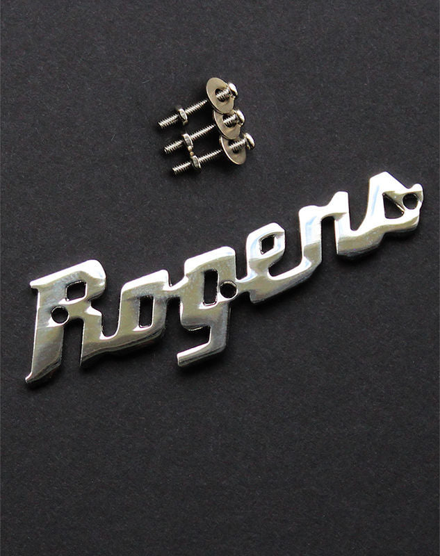 Rogers Script Logo Badge with Mounting Screws