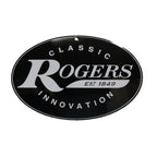 Rogers Metal Logo Sign in Black & Silver 30 x 20cm