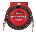 Carson Rocklines ROK10BK Noiseless Braided Guitar Lead - 10 Feet