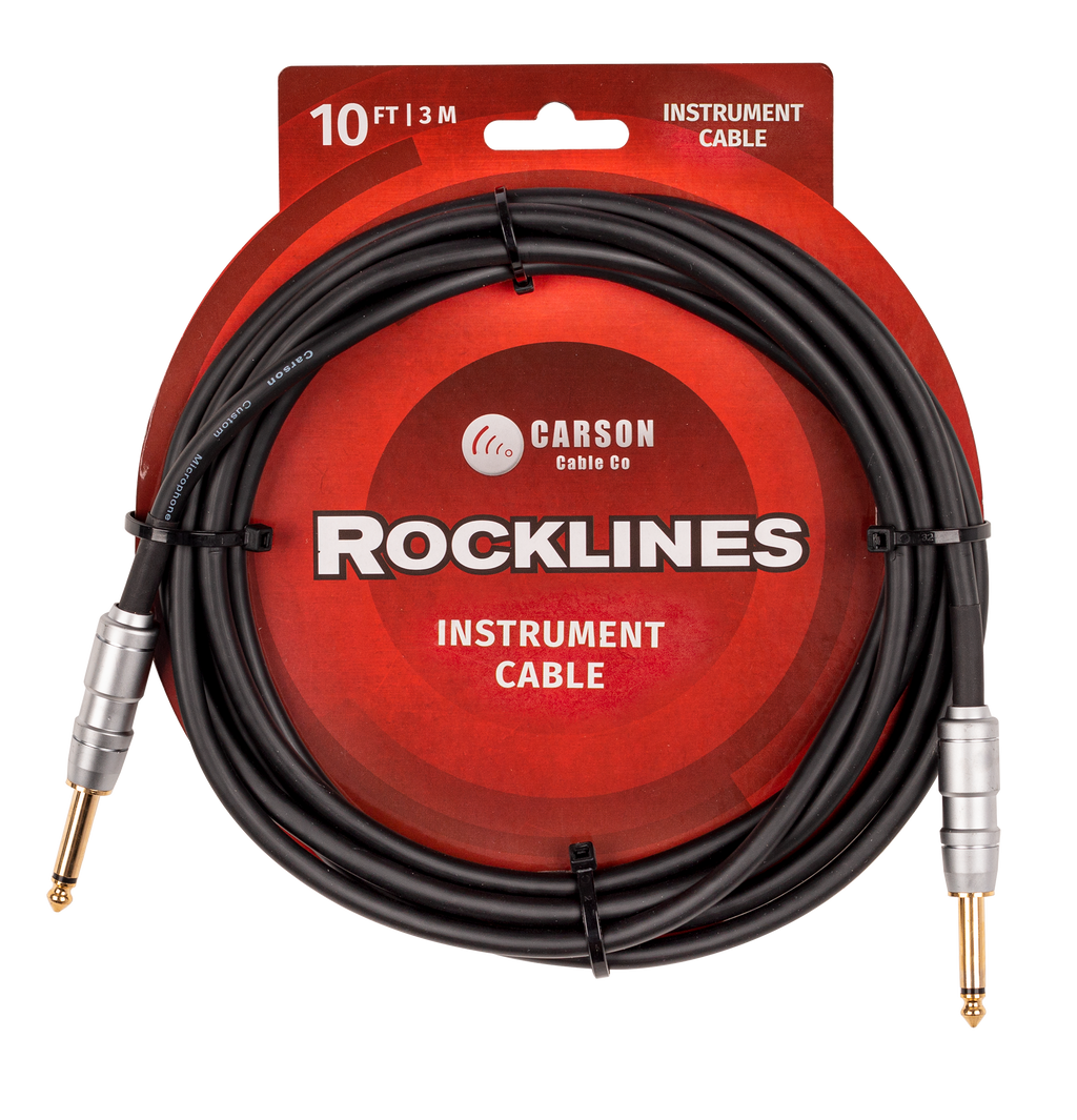 Carson Rocklines ROK10SS Noiseless Guitar Cable - 10 Feet