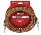 Carson Rocklines ROK20BV Noiseless Braided Guitar Lead - 20 Feet - Vintage Tweed