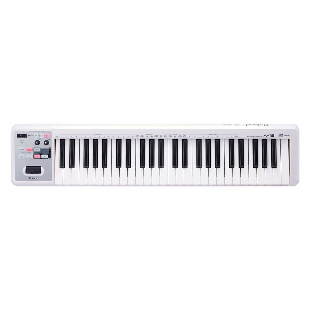 Roland A-49 MIDI Keyboard Controller, White - 49 Keys (A49)