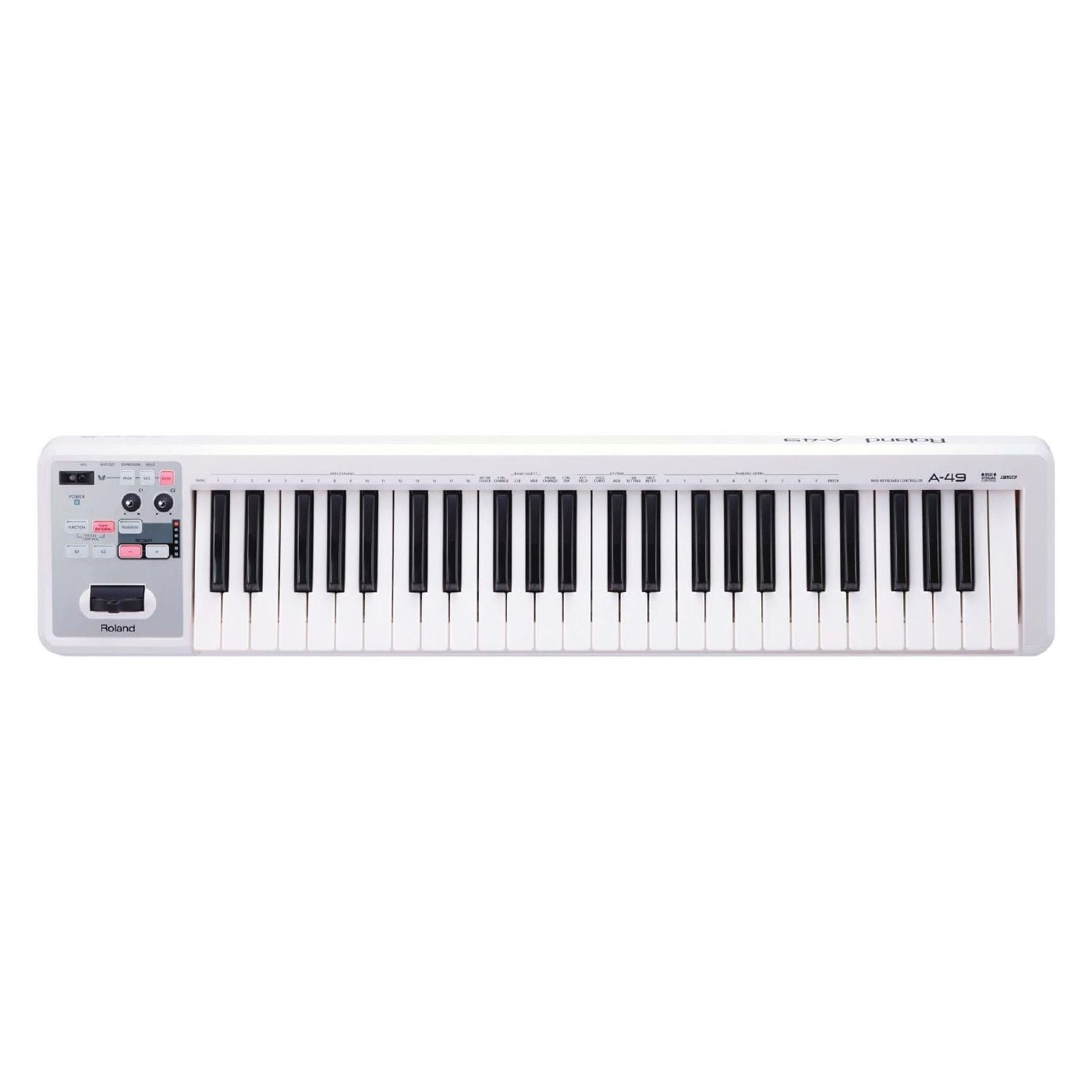 Roland A-49 MIDI Keyboard Controller, White - 49 Keys (A49)