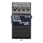 BOSS BB-1X Bass Driver effects pedal with control knobs, compact design, and input/output jacks for bass guitar effects processing.