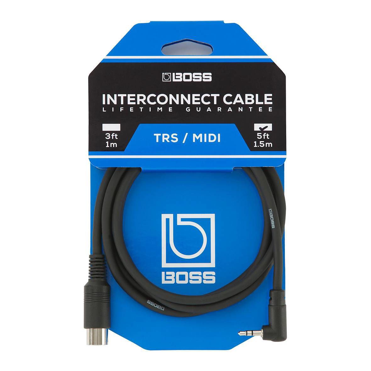 BOSS BMIDI-5-35 TRS 3.5mm - 5-Pin MIDI Cable - 5ft