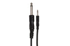 Hosa CMP310 3.5mm TS to 1/4 in TS Mono Interconnect Cable - 10 ft
