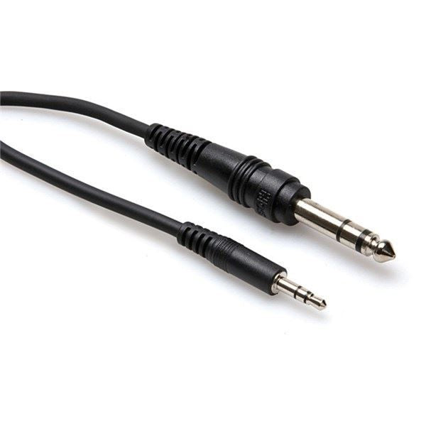 Hosa CMS-105 3.5mm TRS to 1/4 inch TRS Stereo Interconnect Cable (1.75m)