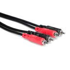 Hosa CRA-204 dual RCA stereo interconnect cable with 4-meter length for professional audio connections