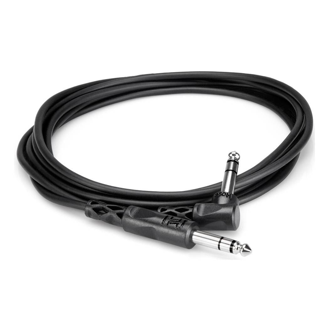 Hosa CSS115R 1/4 In TRS to Right Angle 1/4 In TRS Balanced Interconnect Cable - 15 ft