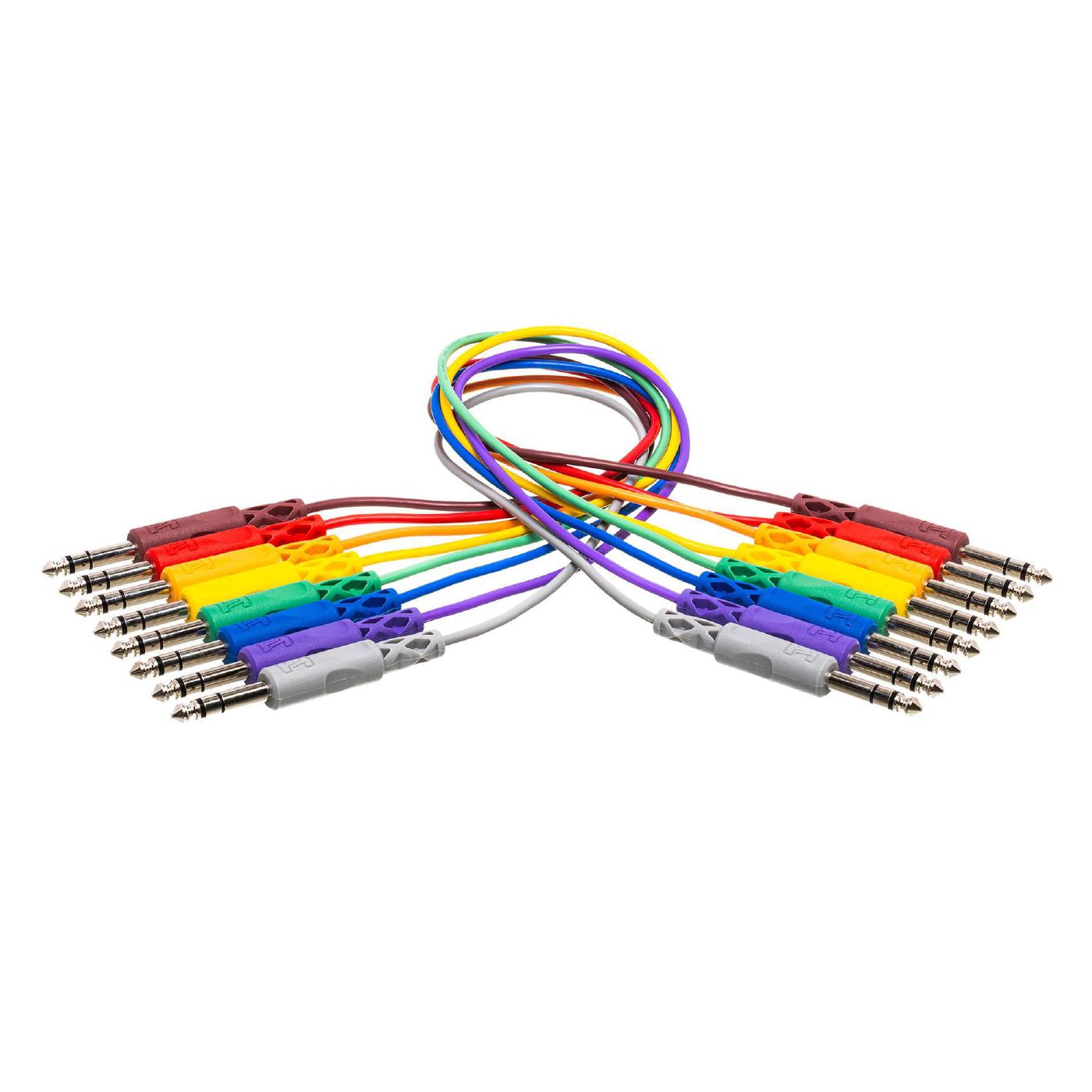 Hosa CSS-845 1 / 4 TRS to Same Balanced Patch Cables 8-Pack - 1.5ft