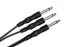 Hosa CYP-105 1/4 TS to Dual 1/4 TS Y-Cable - 5ft