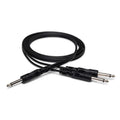 Hosa CYP-105 1/4 TS to Dual 1/4 TS Y-Cable - 5ft