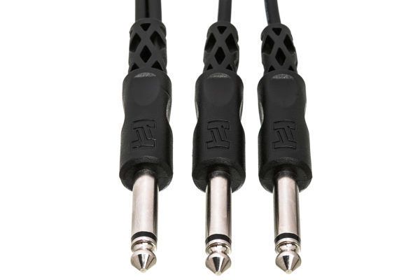 Hosa CYP-105 1/4 TS to Dual 1/4 TS Y-Cable - 5ft