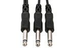 Hosa CYP-105 1/4 TS to Dual 1/4 TS Y-Cable - 5ft