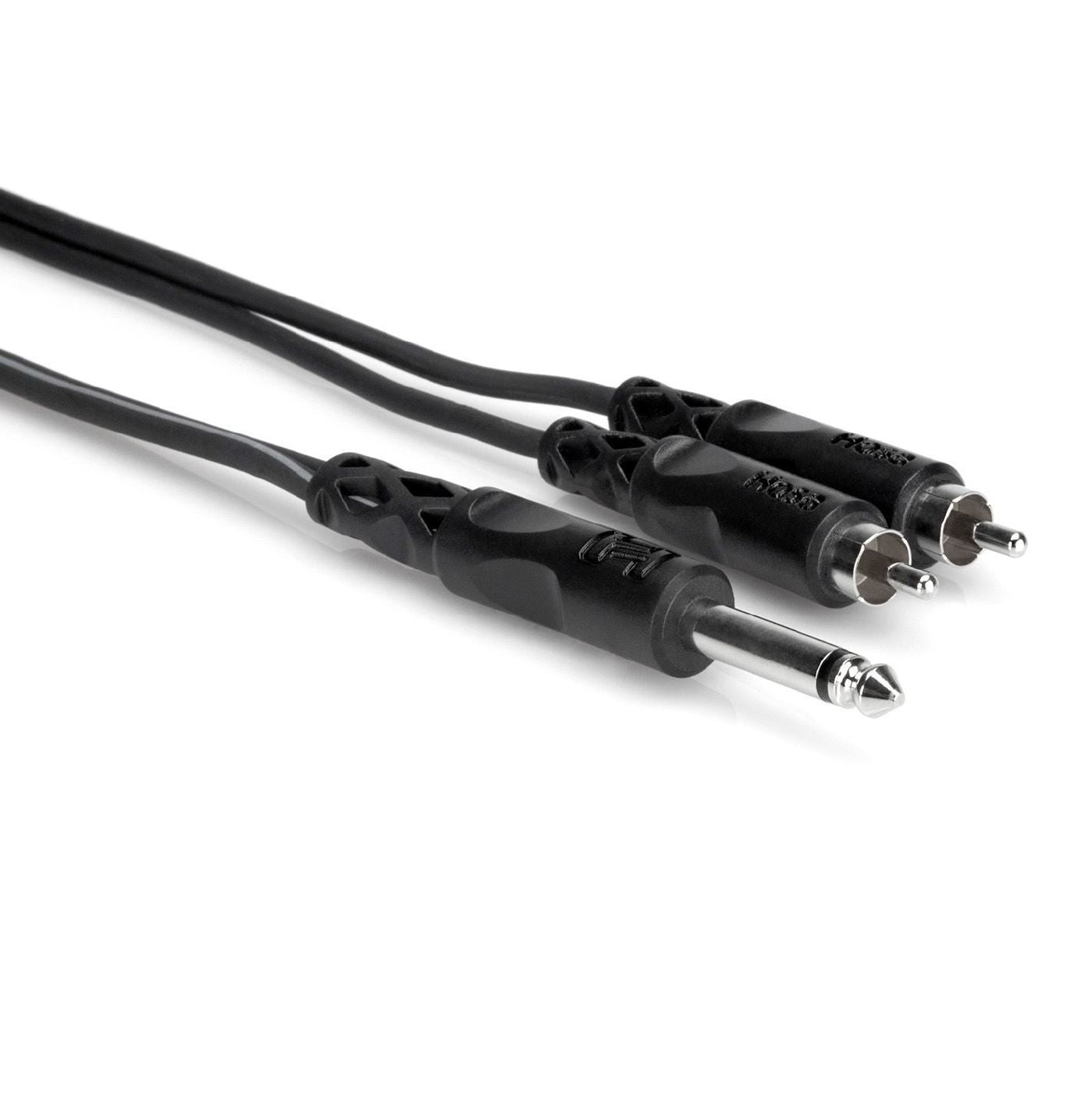 Hosa CYR-102 1/4 inch TS to Dual RCA Y-Cable (2m)