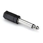 Hosa GPM-179 3.5mm TRS female to 1/4 inch TS male audio adaptor for PA and musical equipment connections.